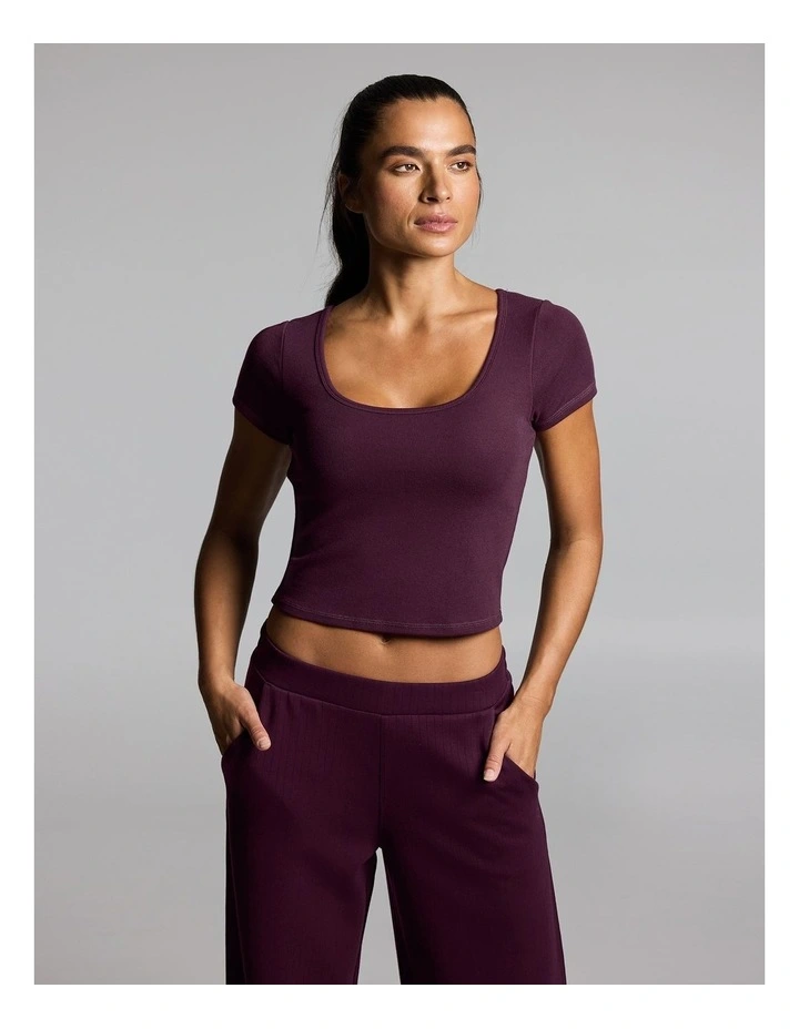 Rib Support Tee Cherry Cola image 1