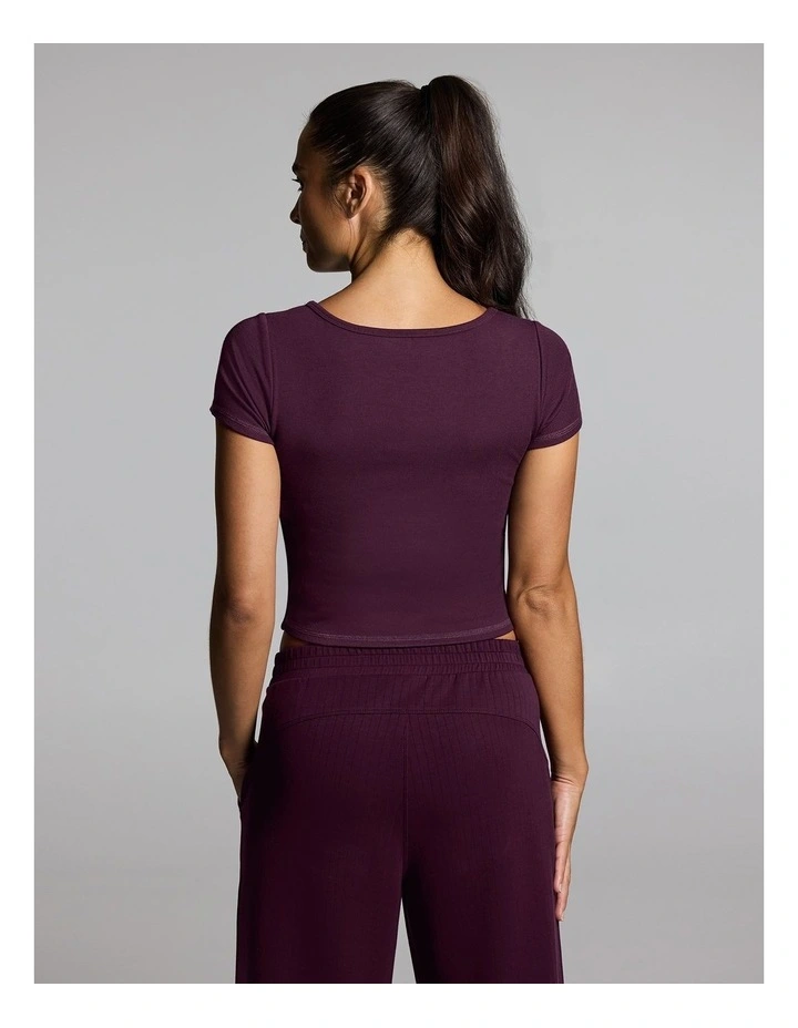Rib Support Tee Cherry Cola image 2