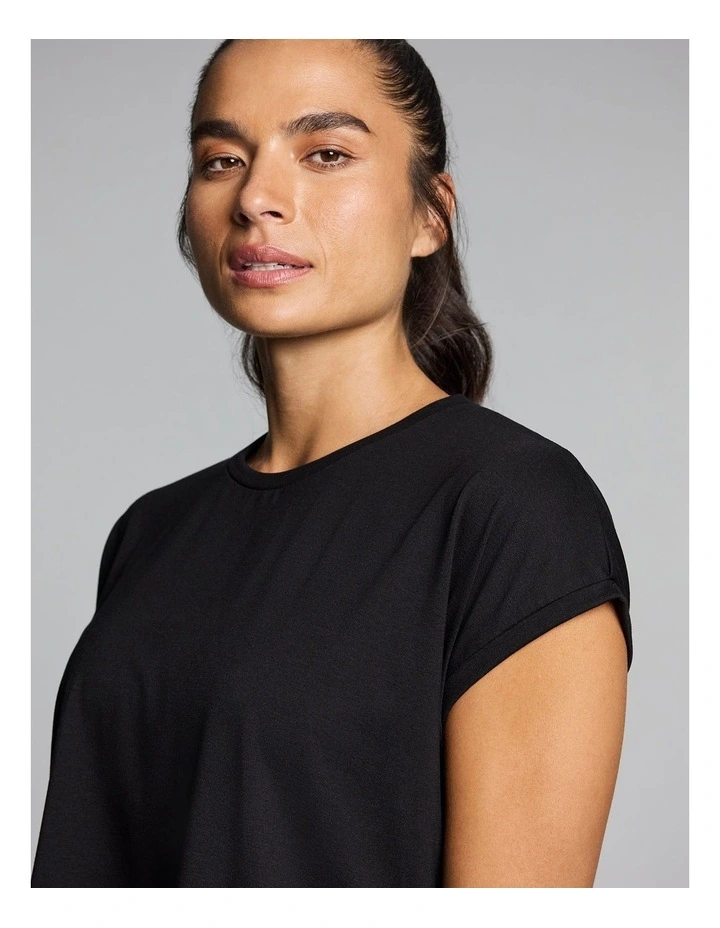 Relaxed Crew Hip Tee Black image 4