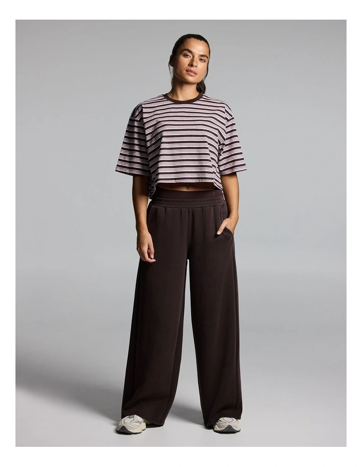 Stripe Boxy Hip Length Tee Multi image 5