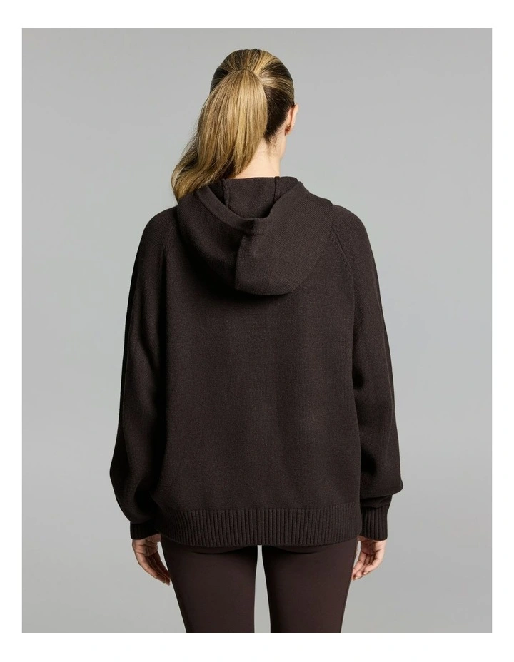 Heritage Knit Hoodie Cocoa image 2