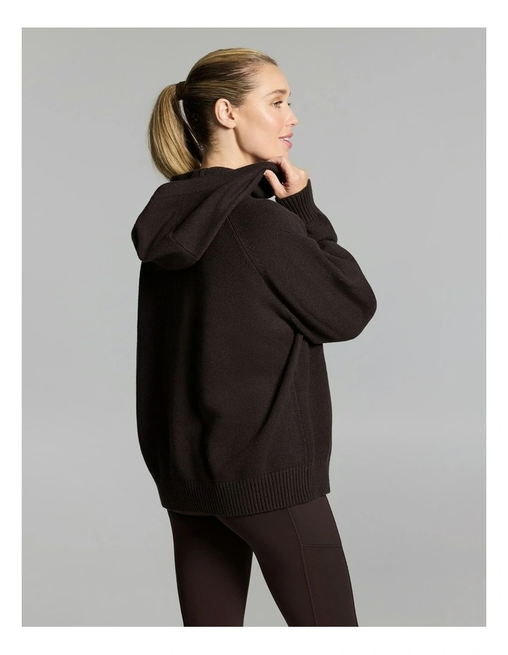 Heritage Knit Hoodie Cocoa image 4