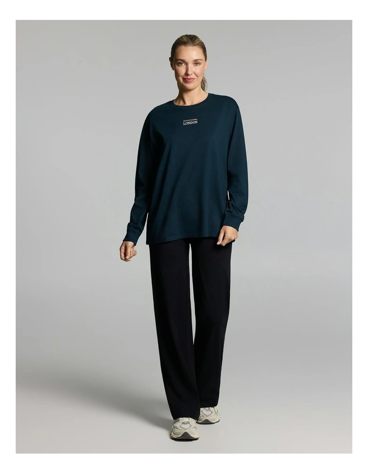 Loose Fit Long Sleeve Tee Teal image 5