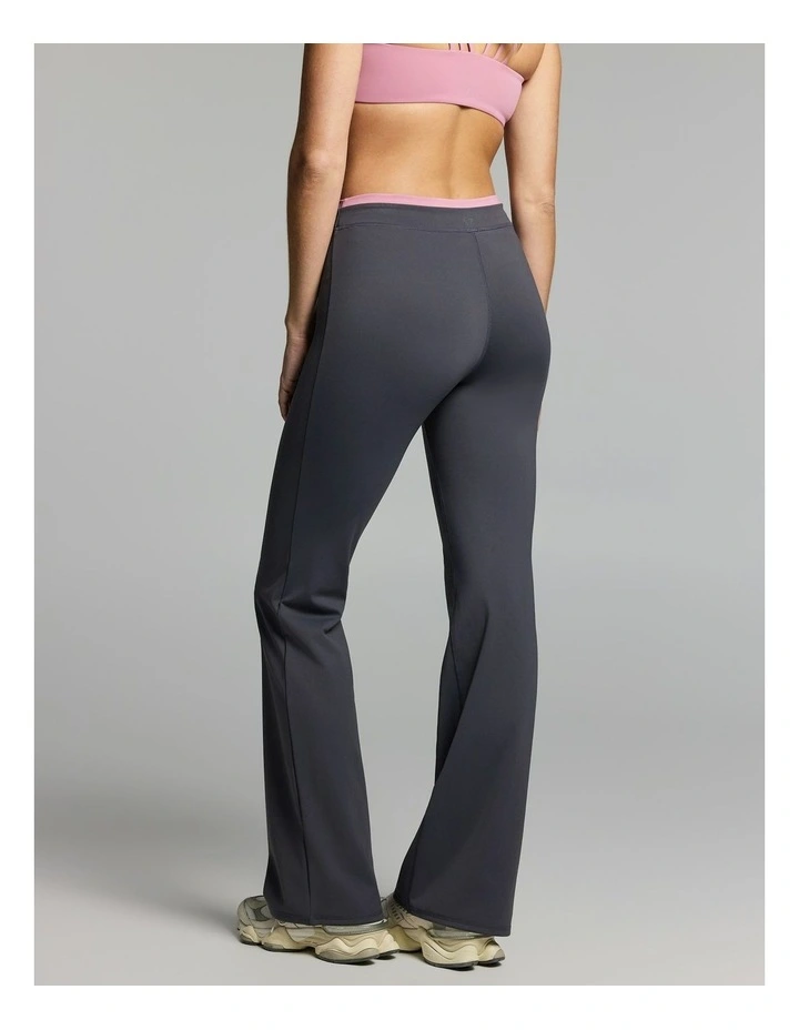 Tipped Tie Front Slim Flared Tights Zinc image 4
