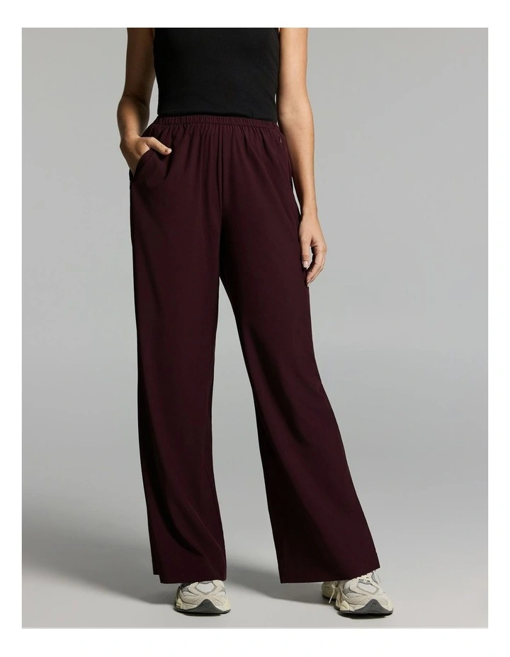 At Leisure Straight Leg Pants Cherry Cola image 1