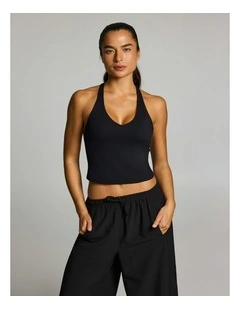 Scoop Back Support Singlet Black