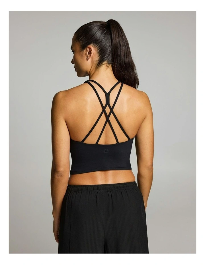 Scoop Back Support Singlet Black image 2