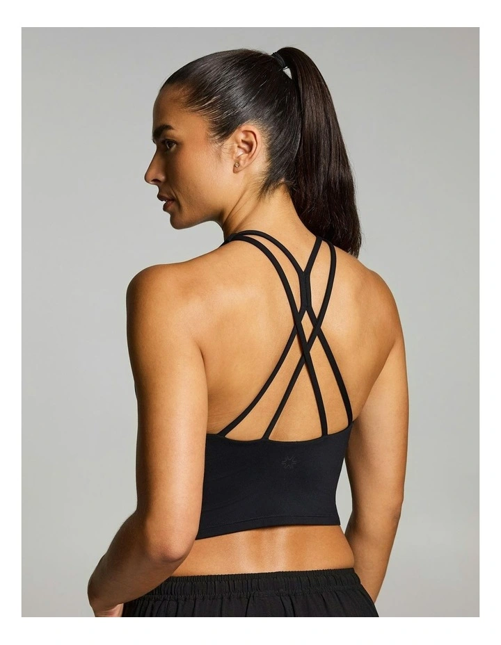 Scoop Back Support Singlet Black image 4