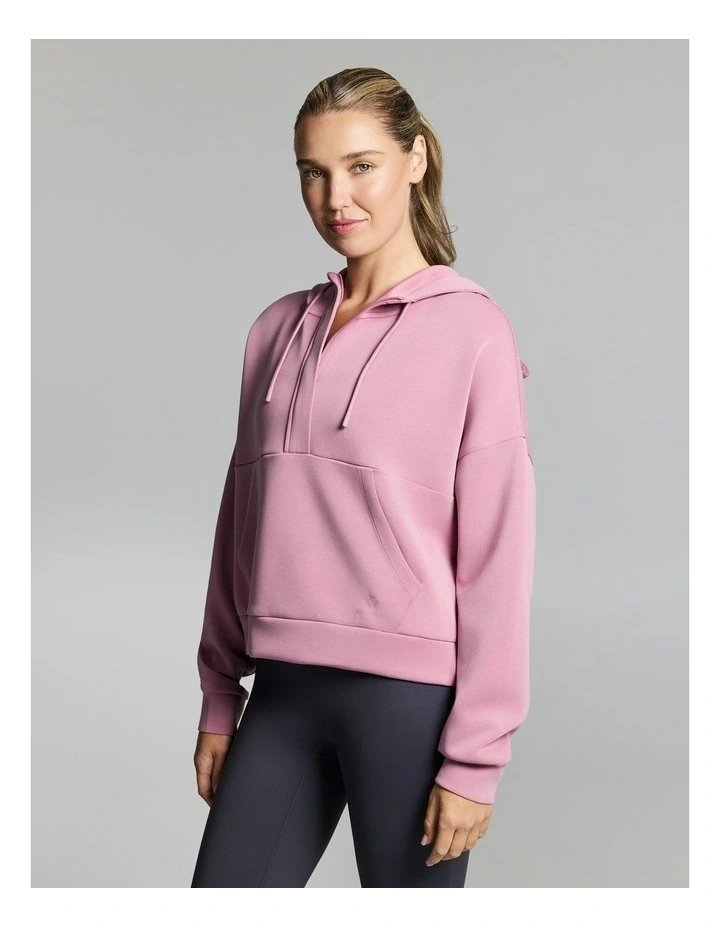 Travel Half Zip Hoodie Dusty Pink image 3