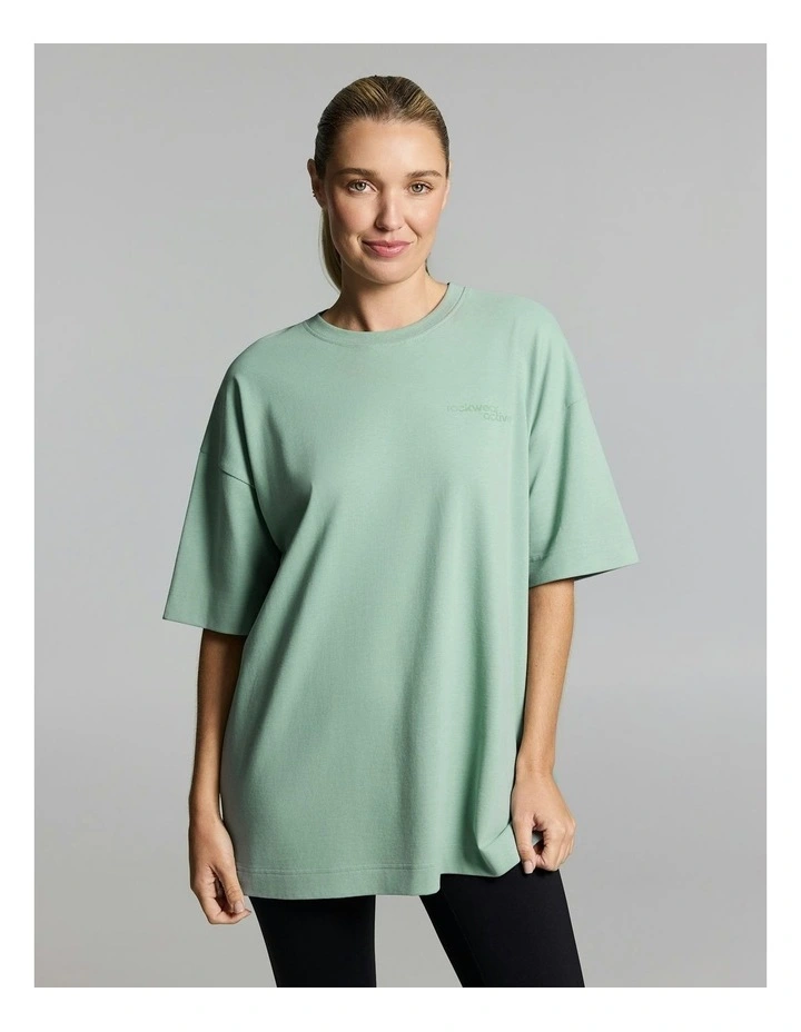 Luxe Brushed Oversize Tee Matcha image 1