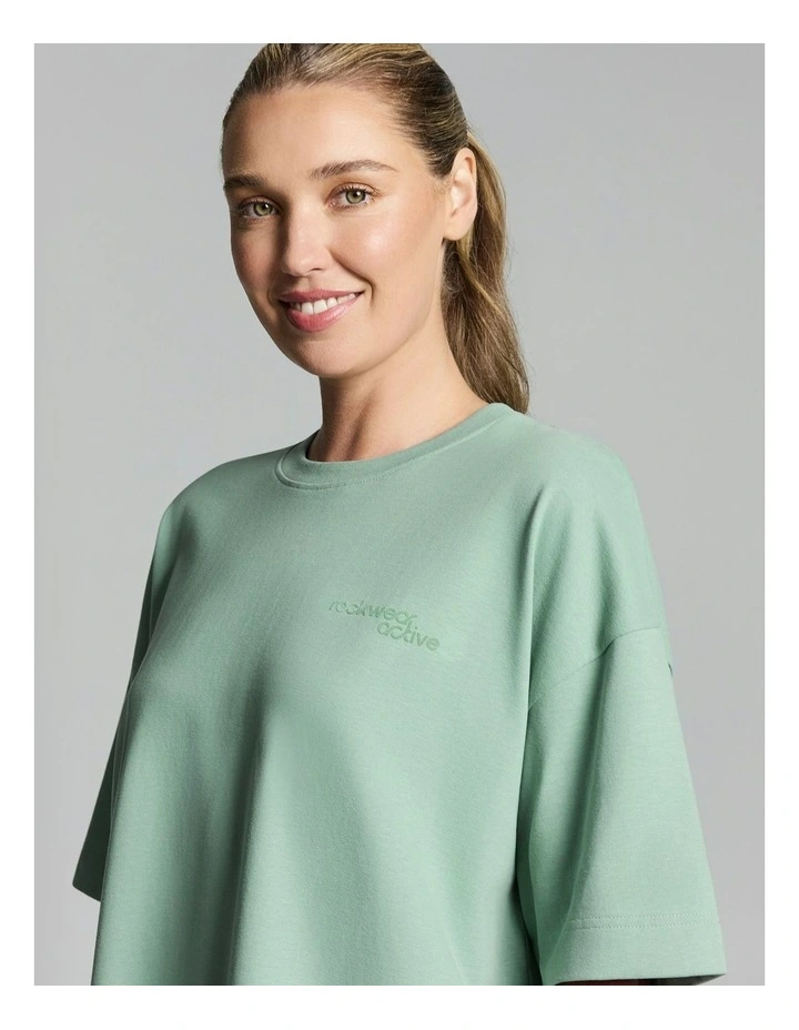 Luxe Brushed Oversize Tee Matcha image 4
