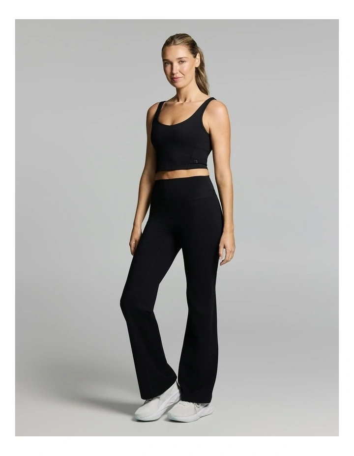 No Front Seam Scrunch Bum Flared Tights Black image 5