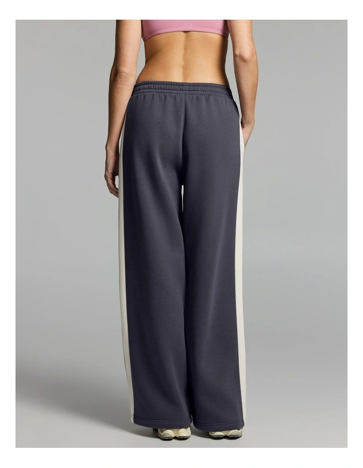 Blocked Cosy Fleece Wide Leg Pants Zinc image 2