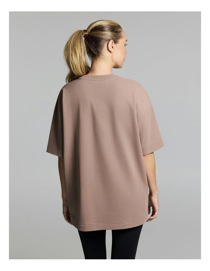 Luxe Brushed Oversize Tee Coffee image 2