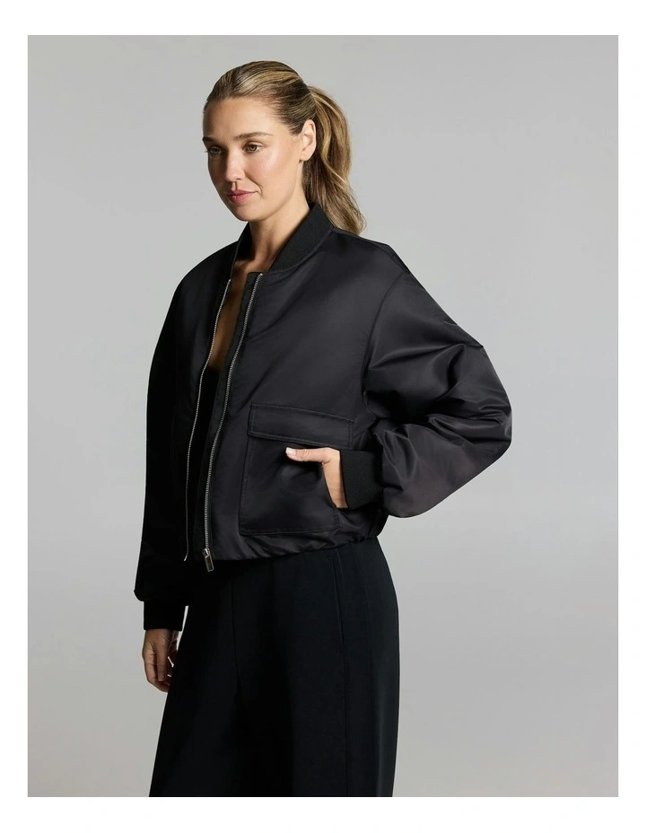 Bomber Jacket Black image 3