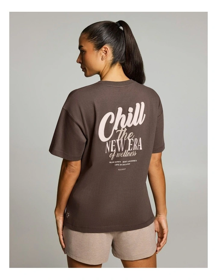 Luxe Loose Fit Tee Milk Choc image 2