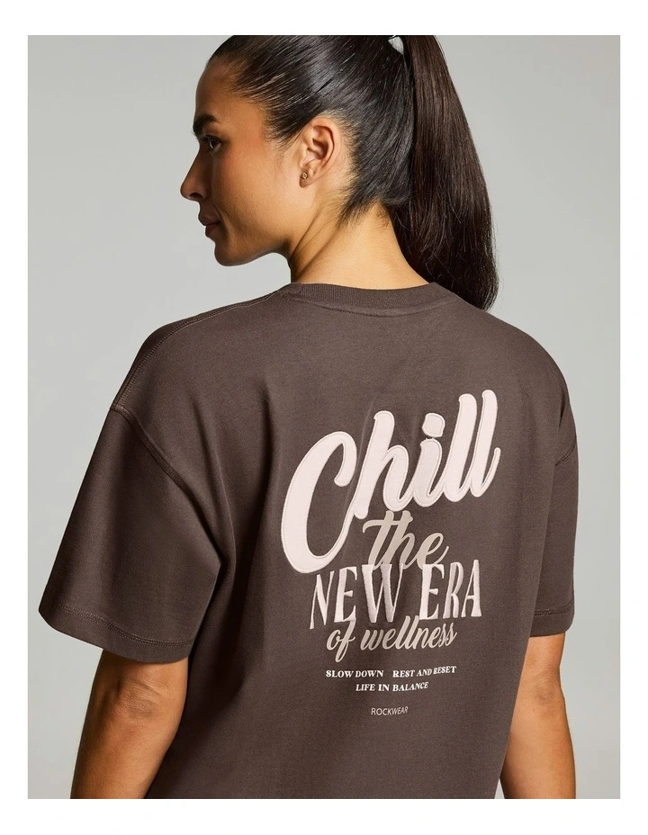 Luxe Loose Fit Tee Milk Choc image 4
