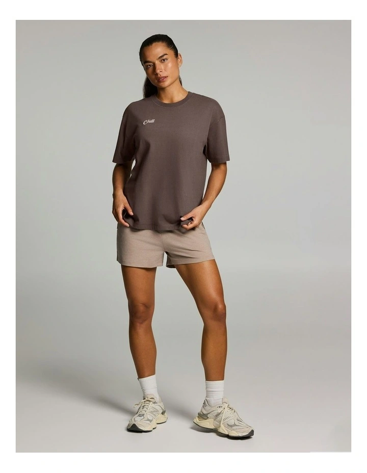 Luxe Loose Fit Tee Milk Choc image 5