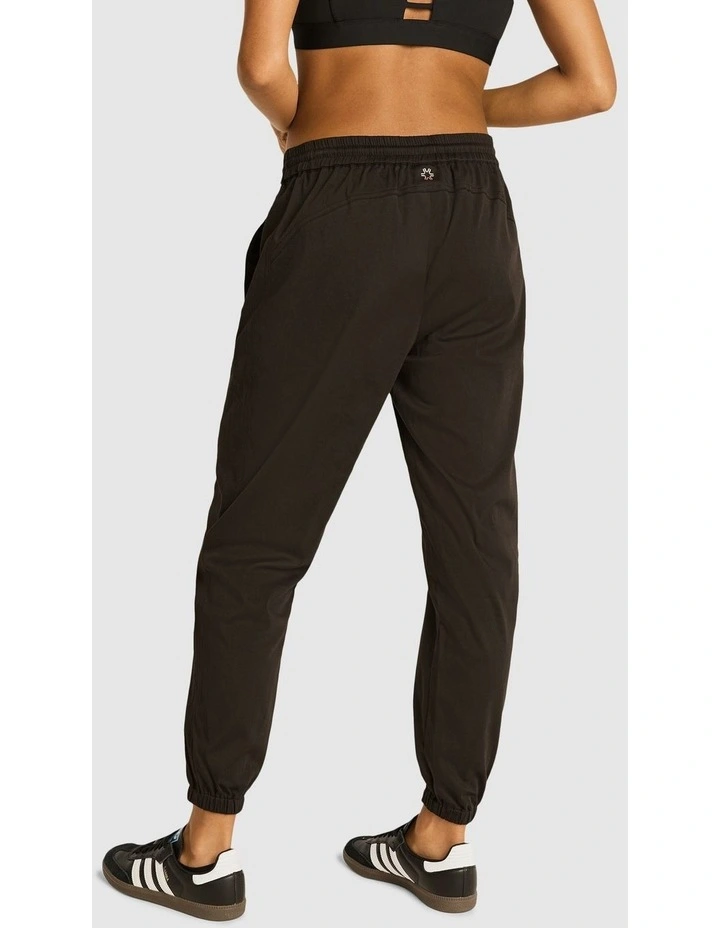 Woven Drawstring Pants Black image 2