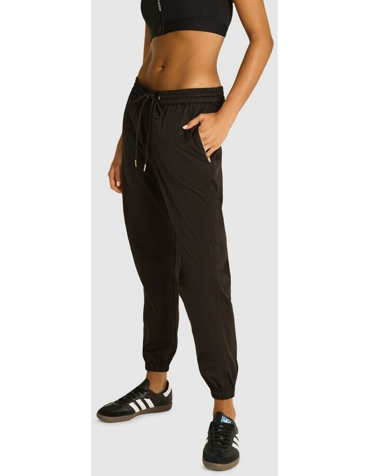 Woven Drawstring Pants Black image 3