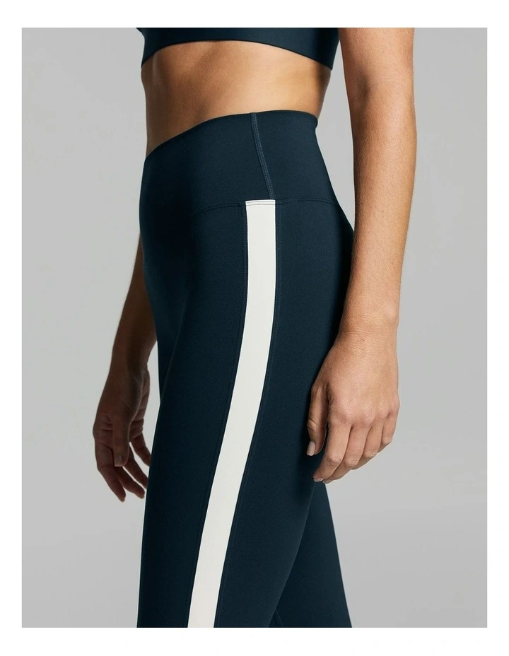 Side Stripe Ankle Grazer Tights Teal image 4