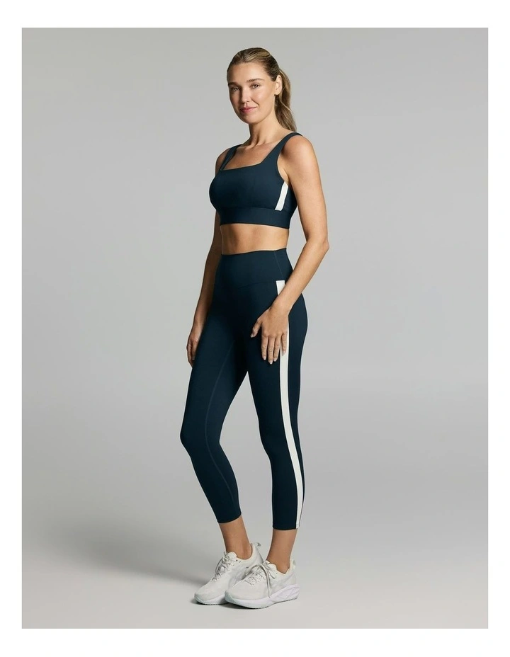 Side Stripe Ankle Grazer Tights Teal image 5