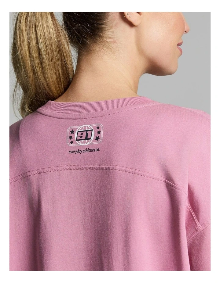 Home Game Oversize Tee Dusty Pink image 4