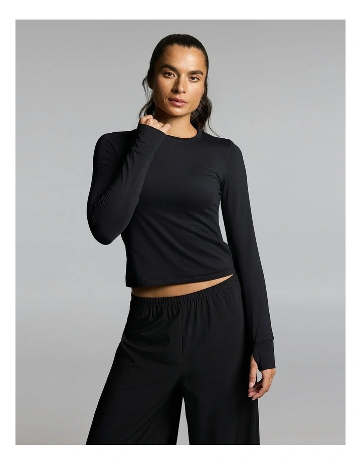 Activate Brushed Long Sleeve Black image 1