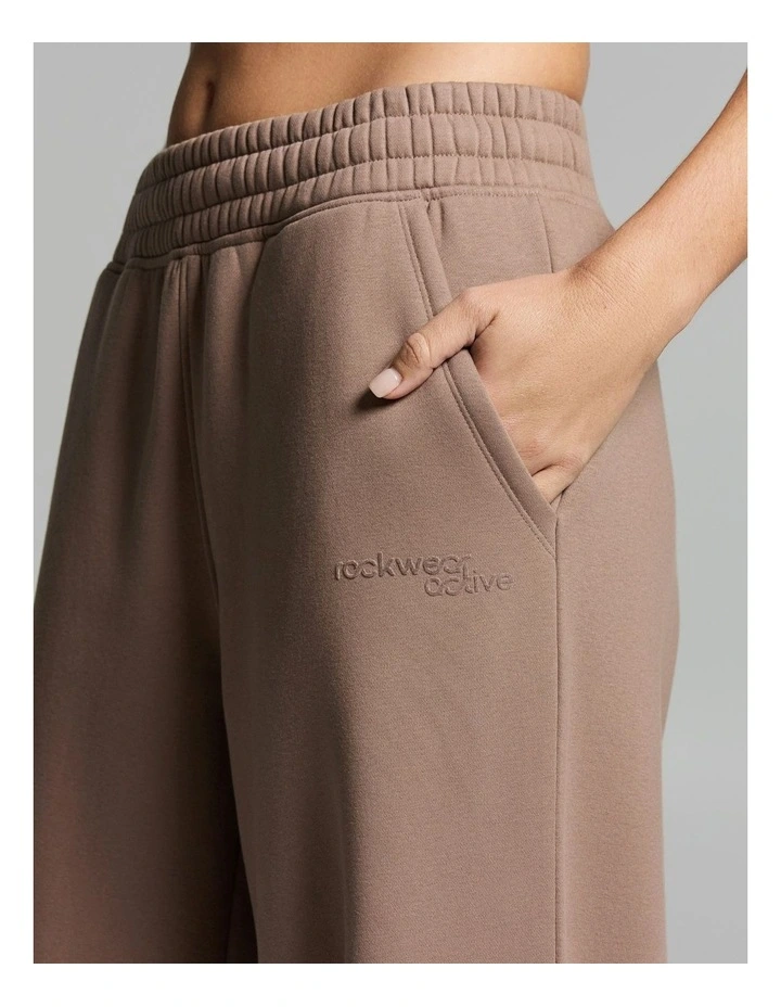 Luxe Fleece Wide Leg Pants Coffee image 4
