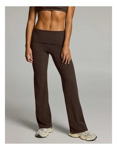 Roll Down Flared Tights Carob