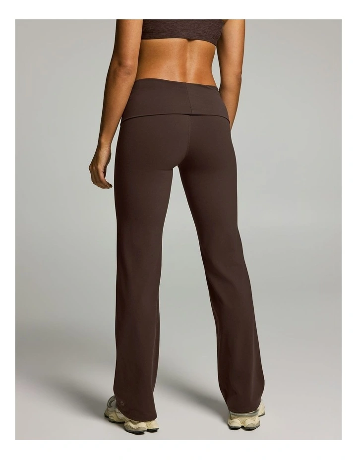 Roll Down Flared Tights Carob image 2