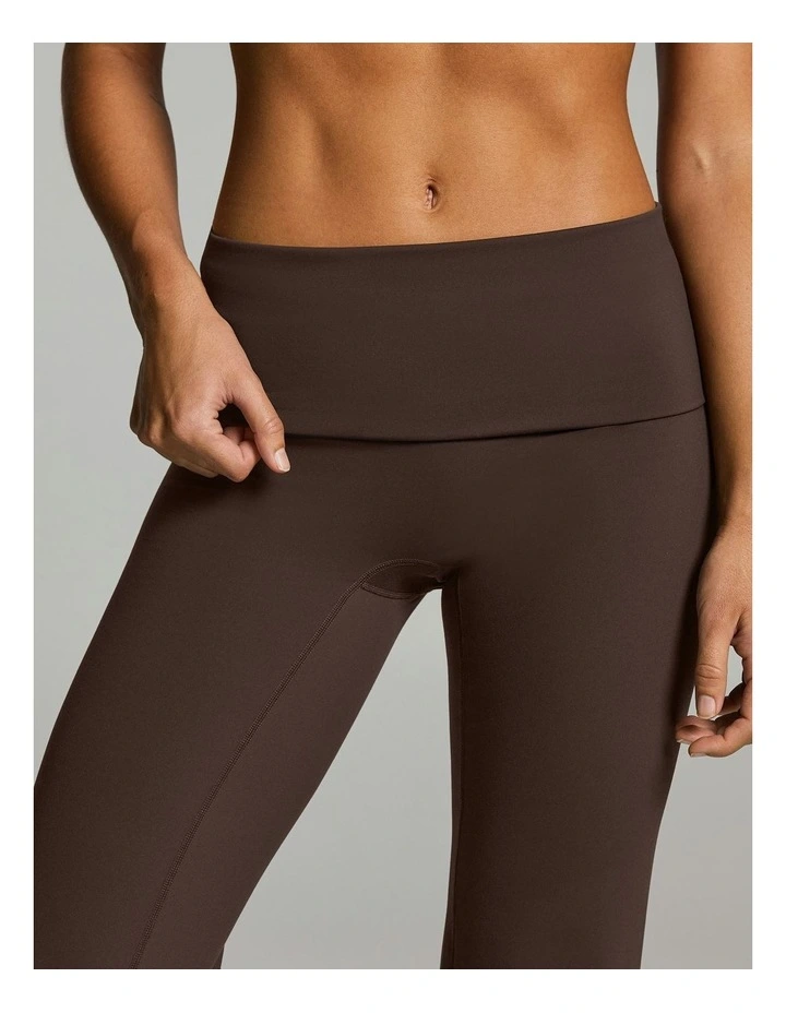 Roll Down Flared Tights Carob image 4