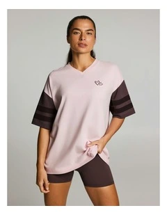 Oversize Blocked Tee Pink Lemonade