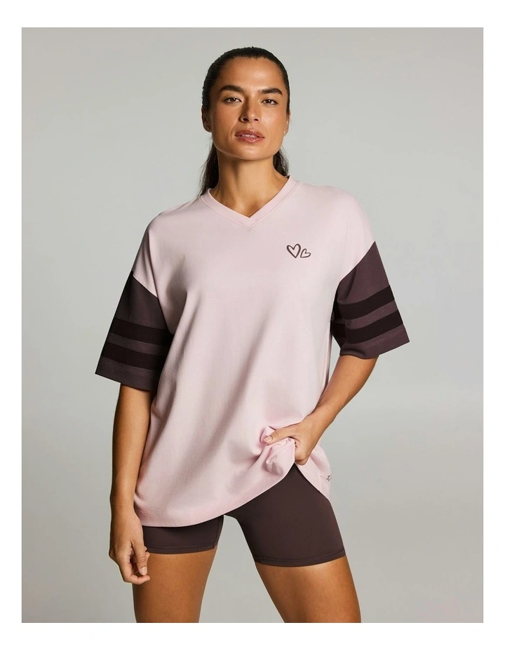 Oversize Blocked Tee Pink Lemonade image 1