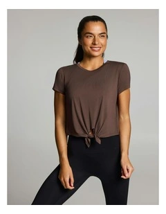 Tie Front Tee Carob