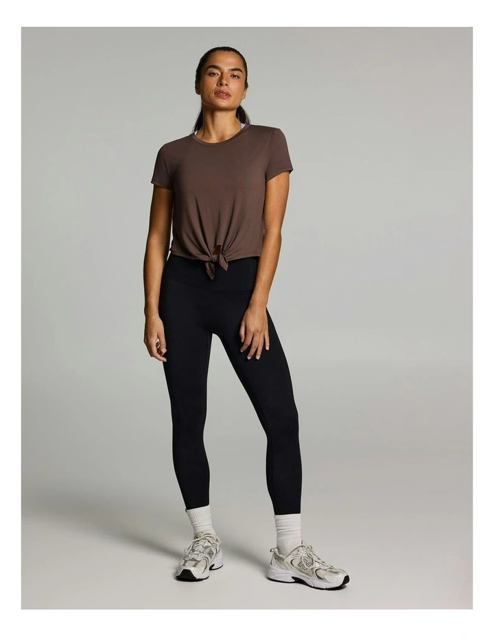 Tie Front Tee Carob image 5