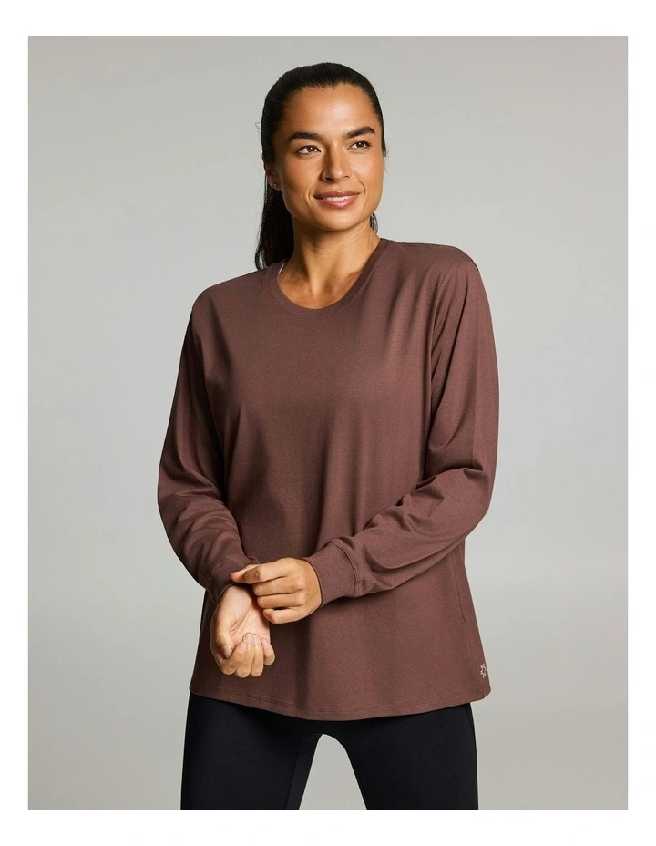 Loose Fit Long Sleeve Tee Pecan image 1