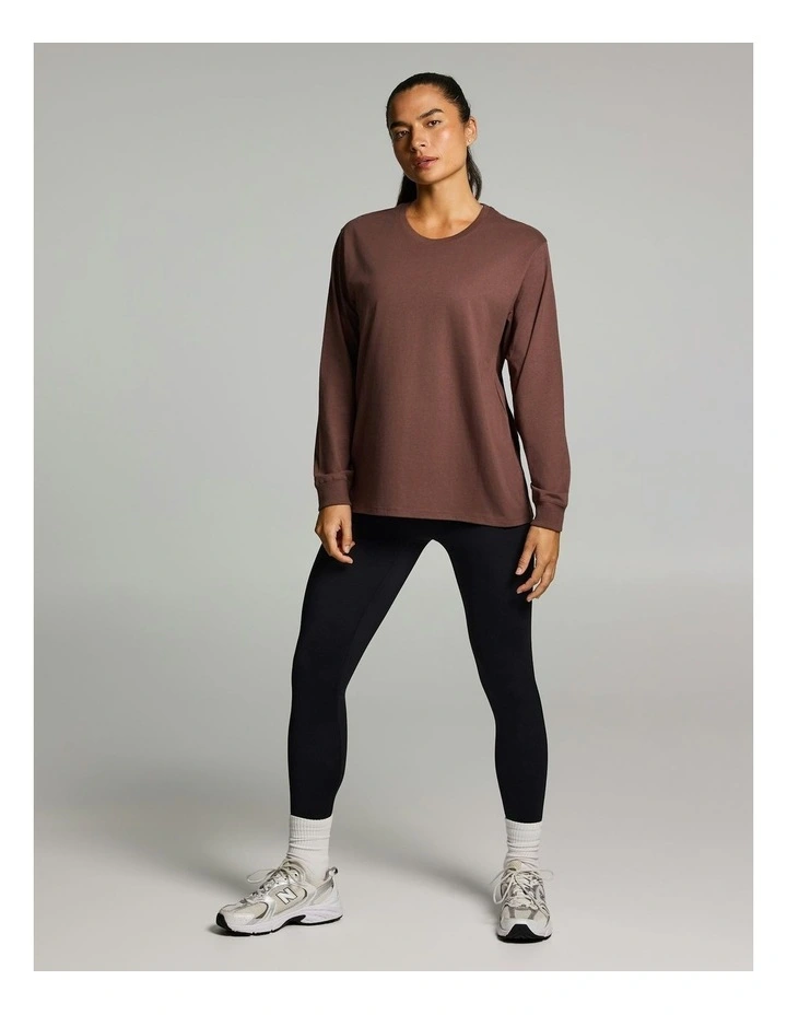Loose Fit Long Sleeve Tee Pecan image 5