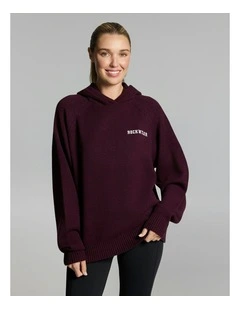 Heritage Knit Hoodie Cherry Cola