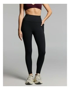 No Front Seam Thermal Full Length Tights Black