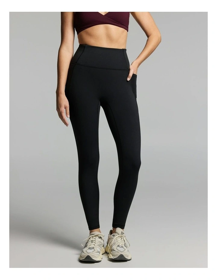No Front Seam Thermal Full Length Tights Black image 1