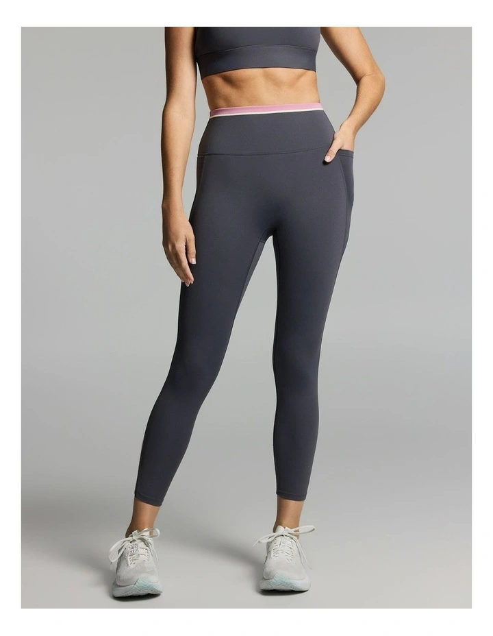 Blocked Pocket Ankle Grazer Tights Zinc image 1