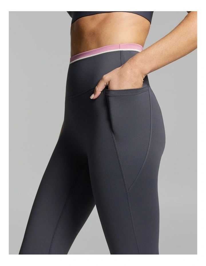 Blocked Pocket Ankle Grazer Tights Zinc image 5