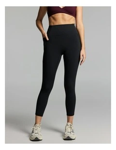 No Front Seam Ankle Grazer Thermal Tights Black