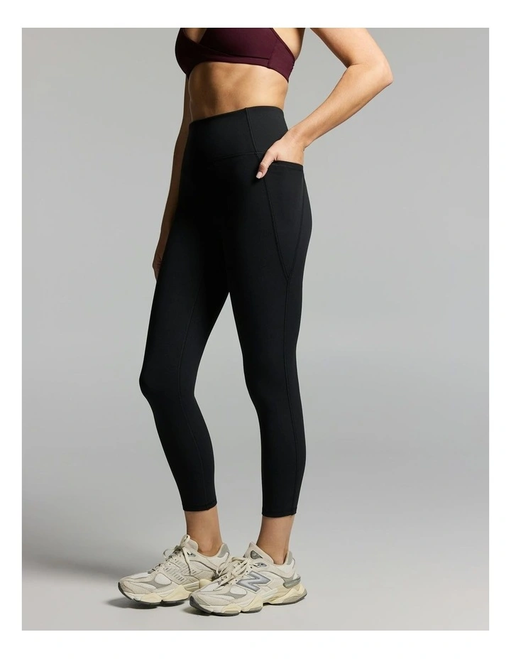 No Front Seam Ankle Grazer Thermal Tights Black image 3