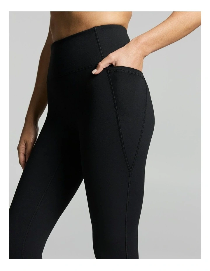 No Front Seam Ankle Grazer Thermal Tights Black image 4