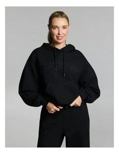 Plush Fleece Hoodie Black