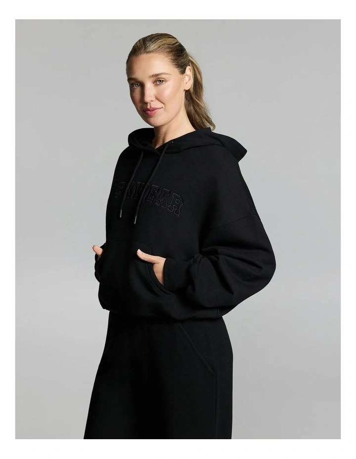 Plush Fleece Hoodie Black image 3