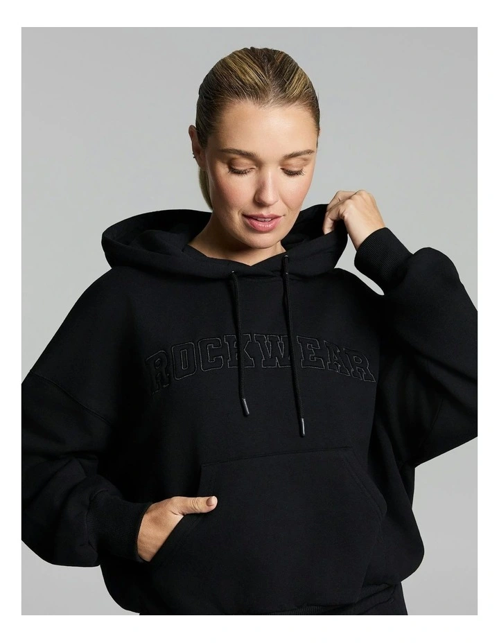 Plush Fleece Hoodie Black image 4