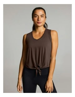 Tie Front Tank Carob